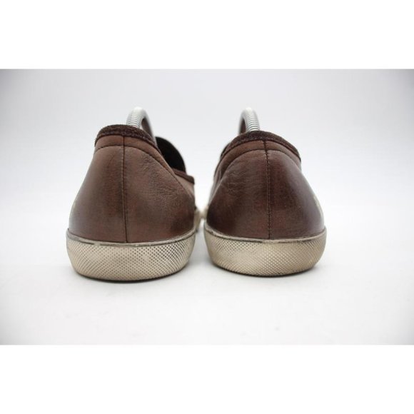 Frye Chambers Cut Gore Men's 9.5 Brown Slip On Perforated Loafers Leather - Picture 5 of 11